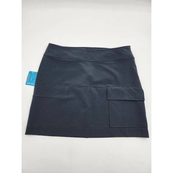 NWT TITLE NINE Gray Athleisure Skirt Front Pocket Women's Size 8 - Picture 1 of 11